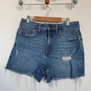 madewell high rise demim shorts size 28